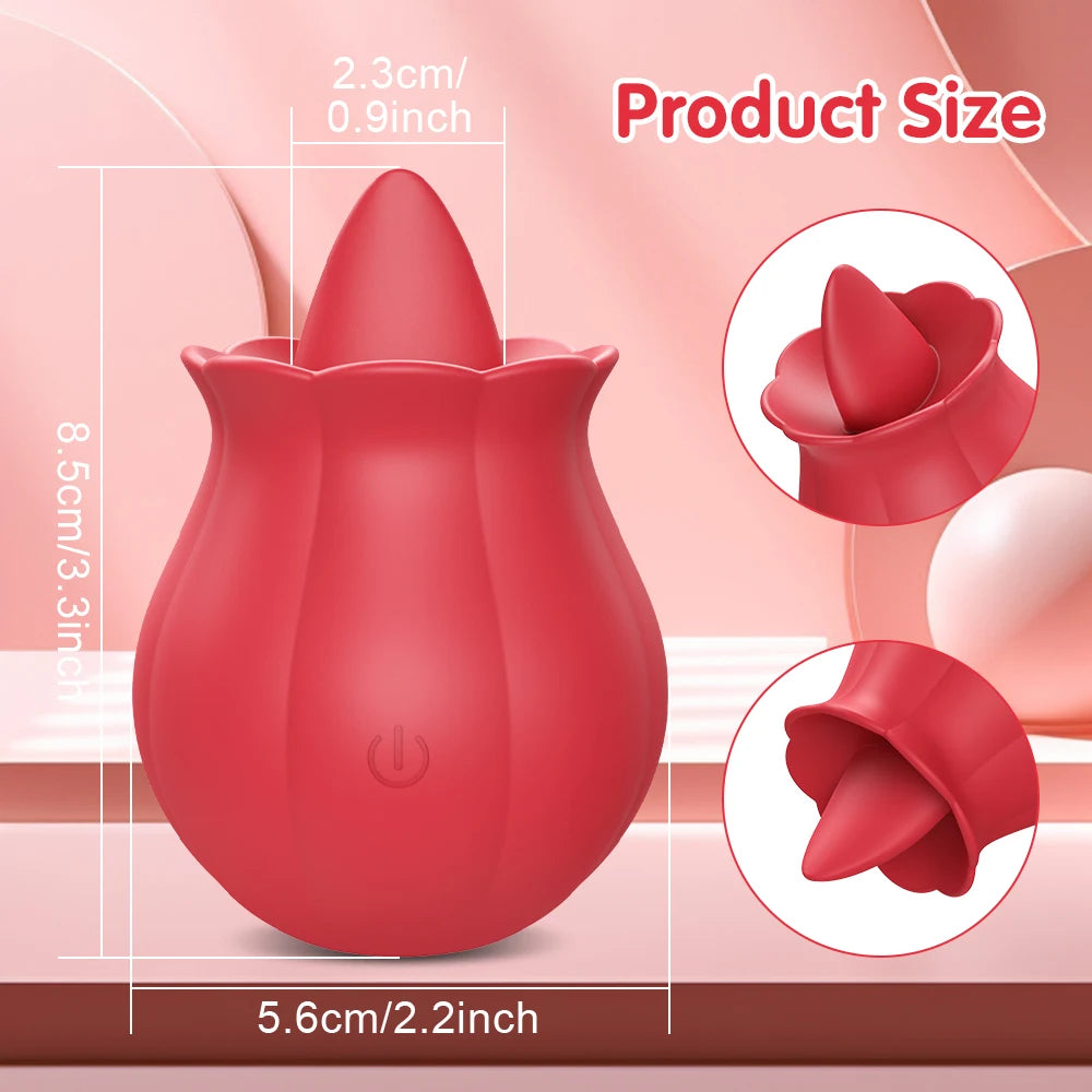 Rose-Vibrator 10 Tongue