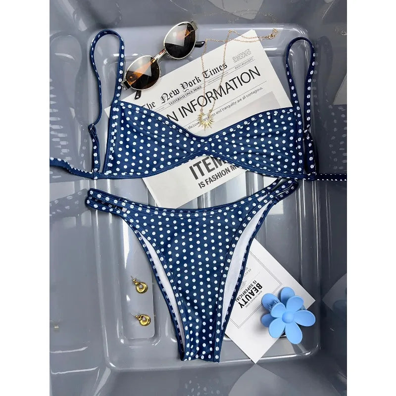 Sexy Vintage Polka Dot Bikini Set Women 2026