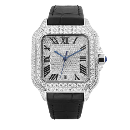 Moissanite Watch Stainless Steel Mechanical Automatic Iced Out