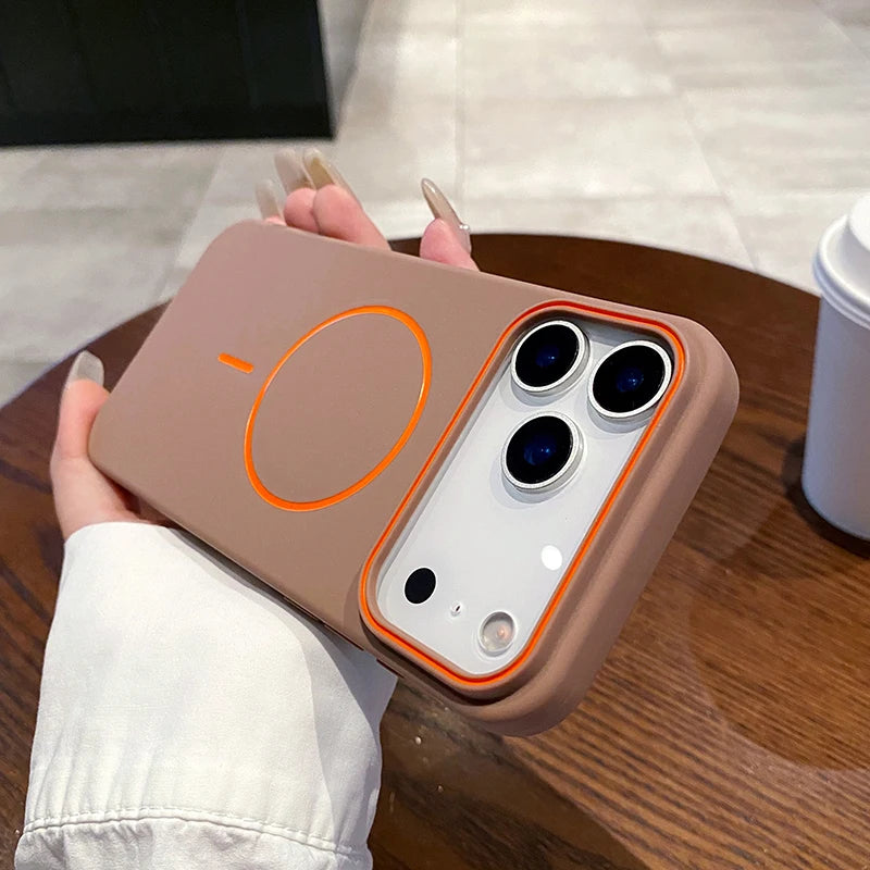 Magsafe Magnetic Wireless Charging Luxury Solid Color Matte TPU Bumper Phone Case