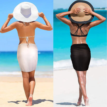 Womens Long&amp;Short Sarong Swimsuit Coverups