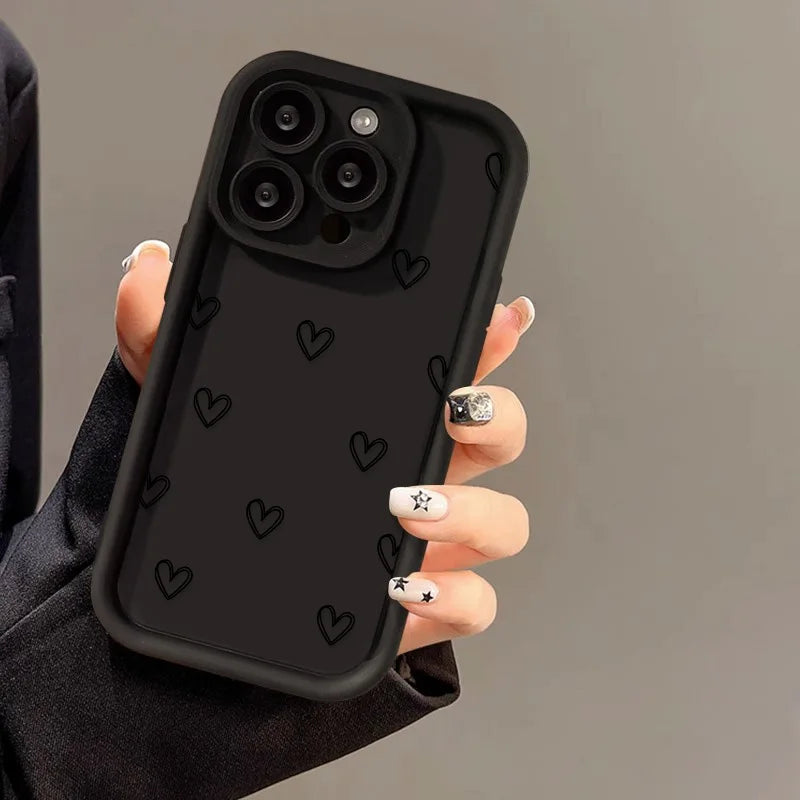 Love Heart Phone Case For iPhone  17 16 15 11 12 13 Pro Max