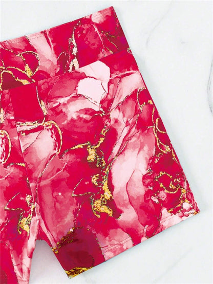 Two Pieces Marble Print Swimwear 2026