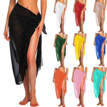 Womens Long&amp;Short Sarong Swimsuit Coverups