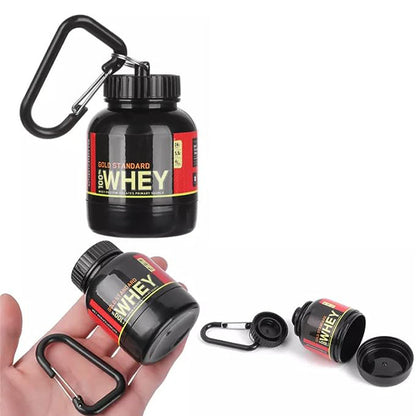 100/200ml Portable Protein Powder Supplement Container Lightweight Leakproof