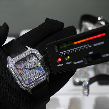 Moissanite Watch Stainless Steel Mechanical Automatic Iced Out