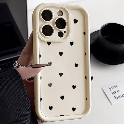 Love Heart Phone Case For iPhone  17 16 15 11 12 13 Pro Max