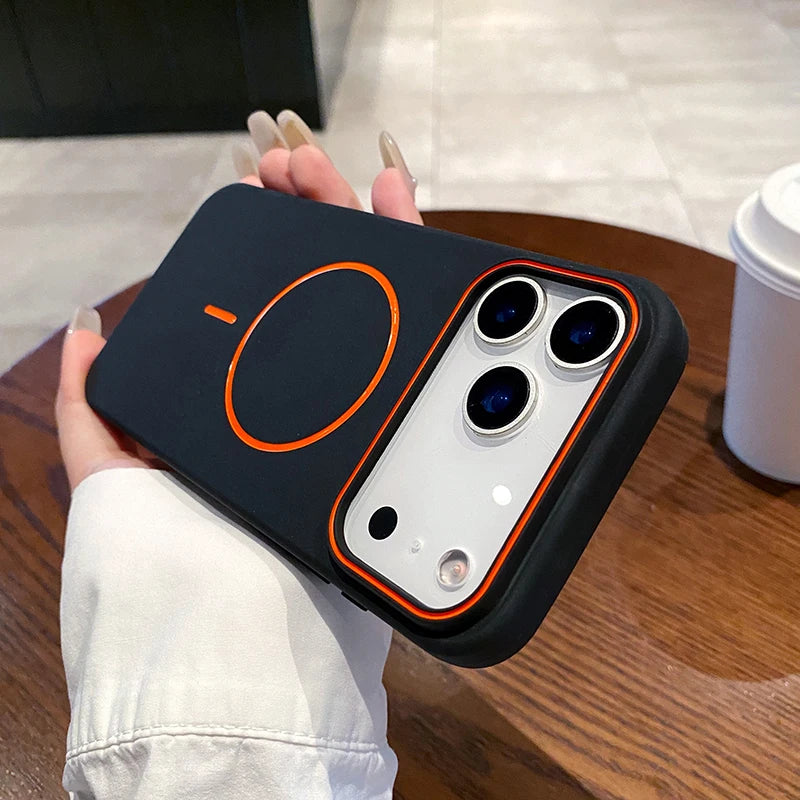Magsafe Magnetic Wireless Charging Luxury Solid Color Matte TPU Bumper Phone Case