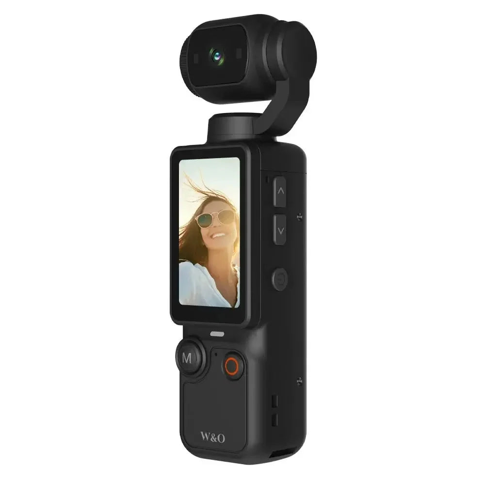 4K Pocket Gimbal Camera Handheld Stabilized 75MP 330° Auto-Tracking