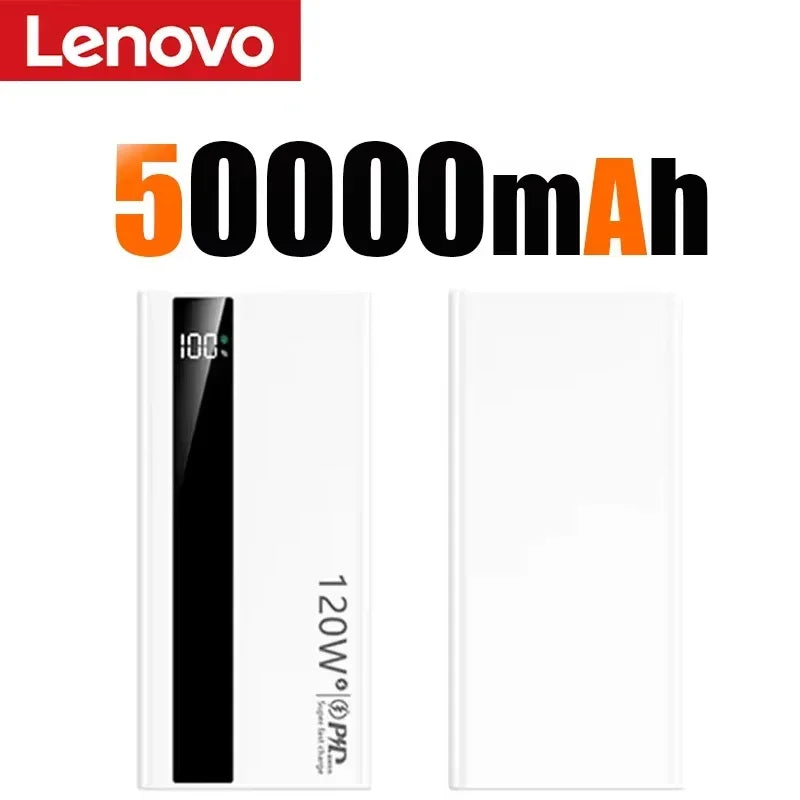 Lenovo 500000mAh 120W Portable Power Bank Large Capacity