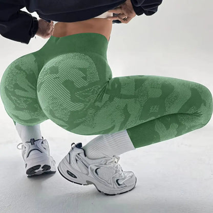 Women Camouflage Leggings Gym Fitness Athletic Workout Elastic