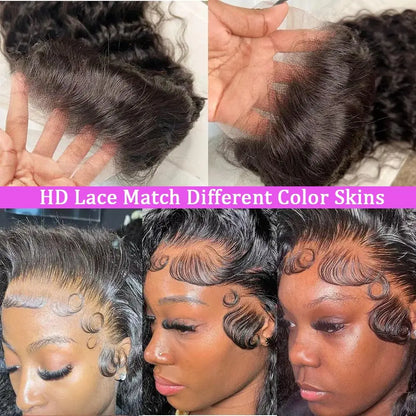 Water Wave Curly Human Hair Wig Deep